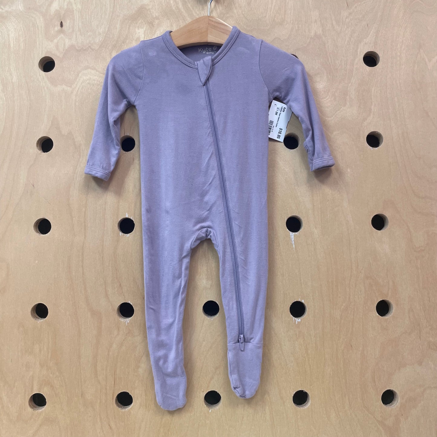 Lavender Zipper Bamboo Footies