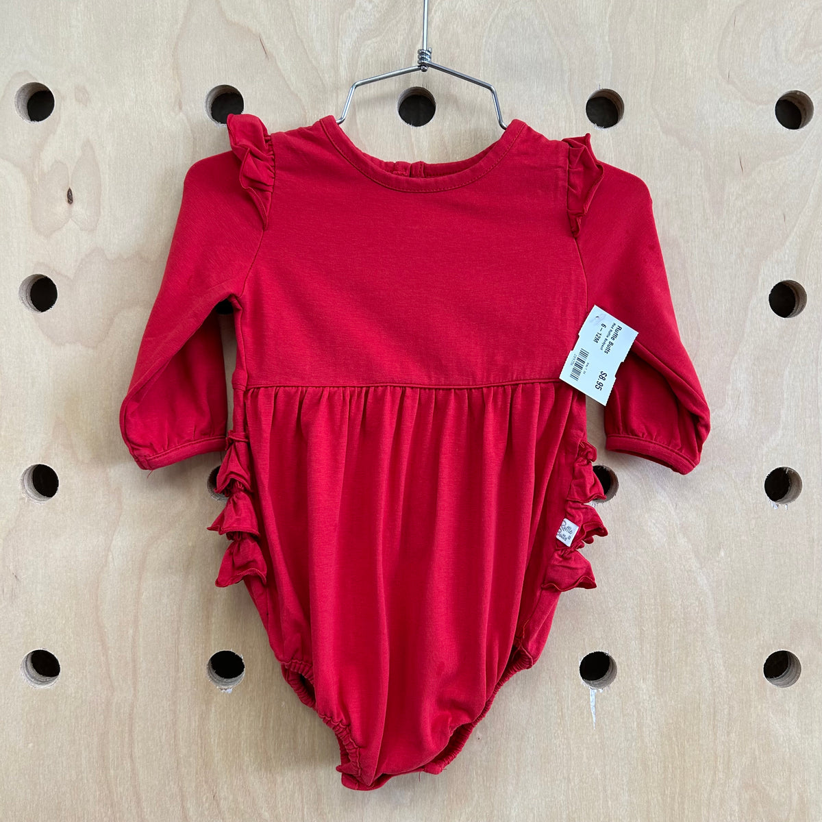 Red Ruffle Bodysuit