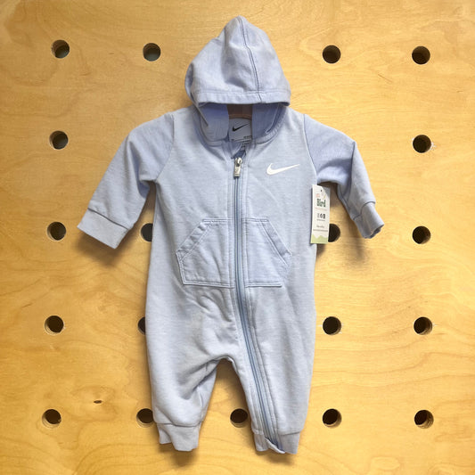 Blue Logo Hooded Romper