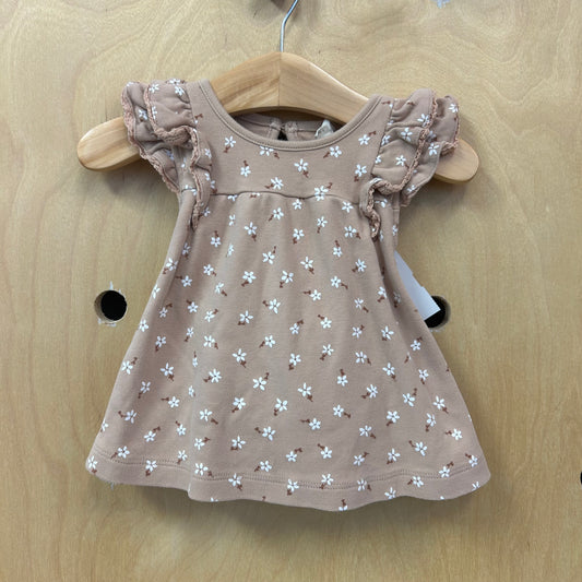 Beige Floral Dress w/Bloomers