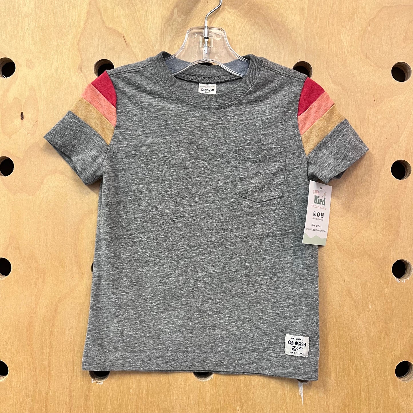 Grey Rainbow Sleeve Tee