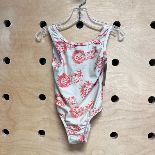 Cream/Orange 'Sol Sun' Swimsuit