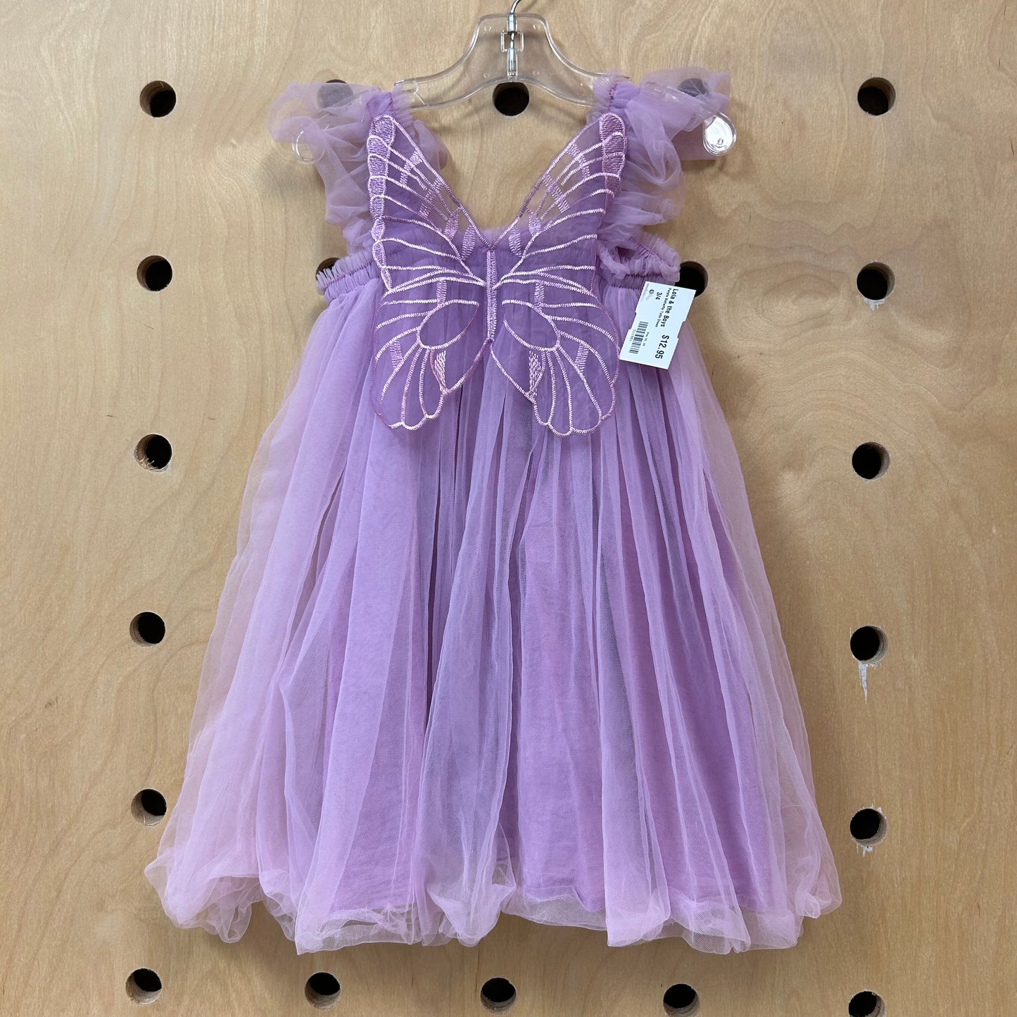 Purple Butterfly Tulle Dress