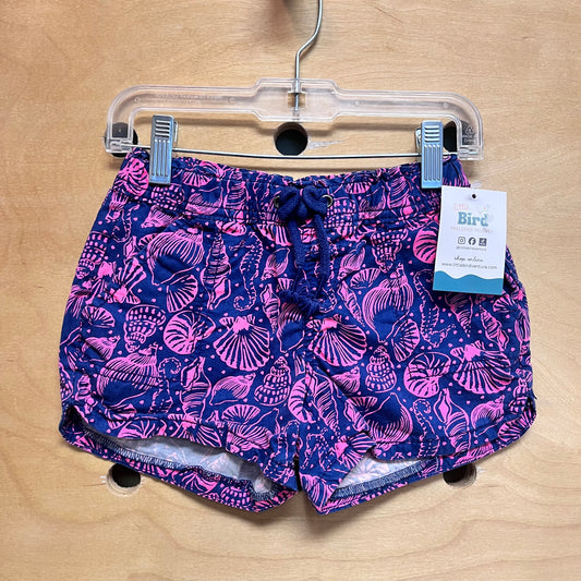Navy/Hot Pink Sea Shells Shorts