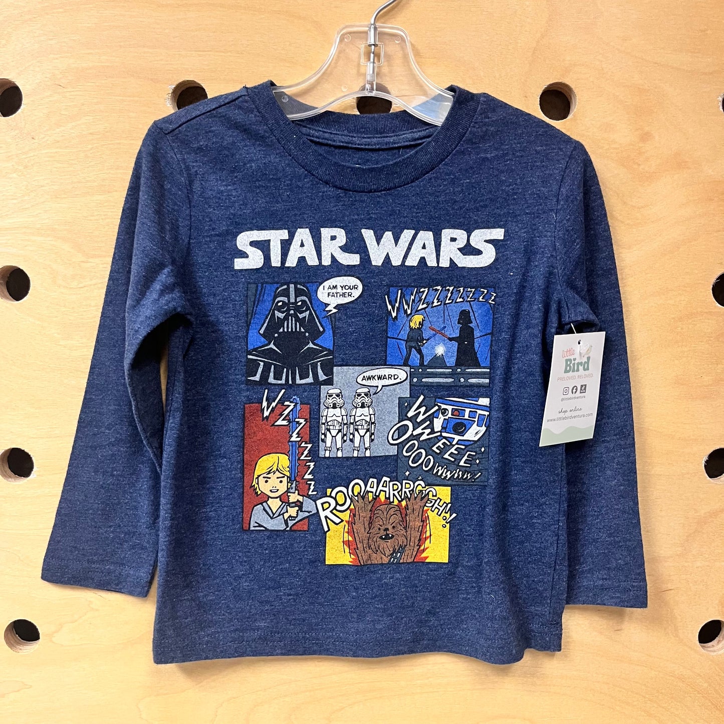 Blue Star Wars Long Sleeve Tee