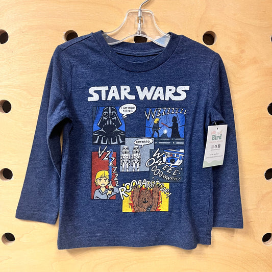 Blue Star Wars Long Sleeve Tee