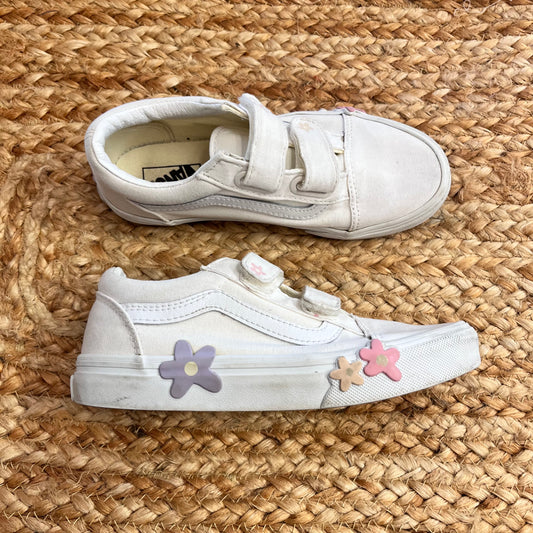 White & Flowers V Skate Sneakers