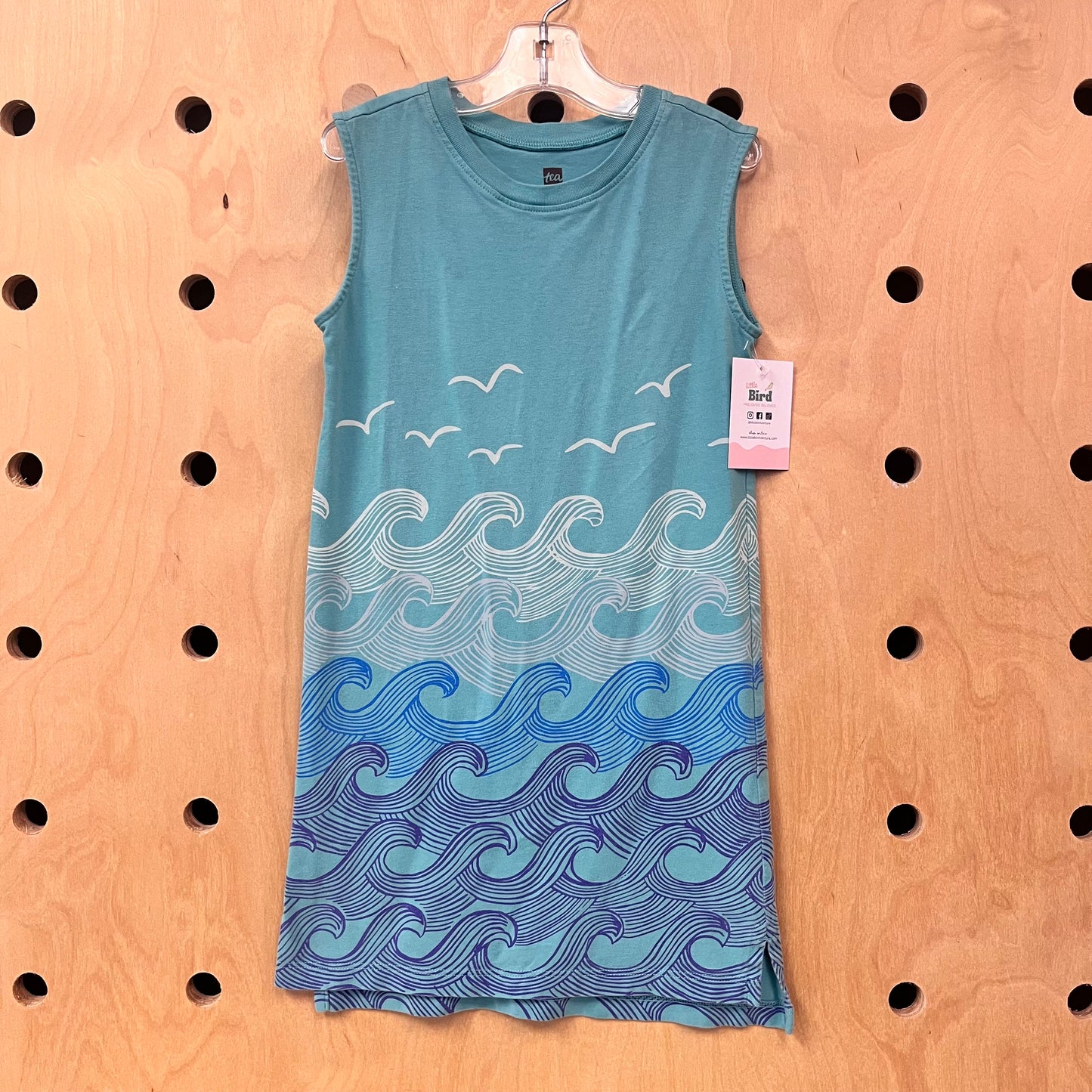 Green + Blue Waves Dress