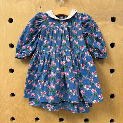 Mousefeathers Blue Floral Dress
