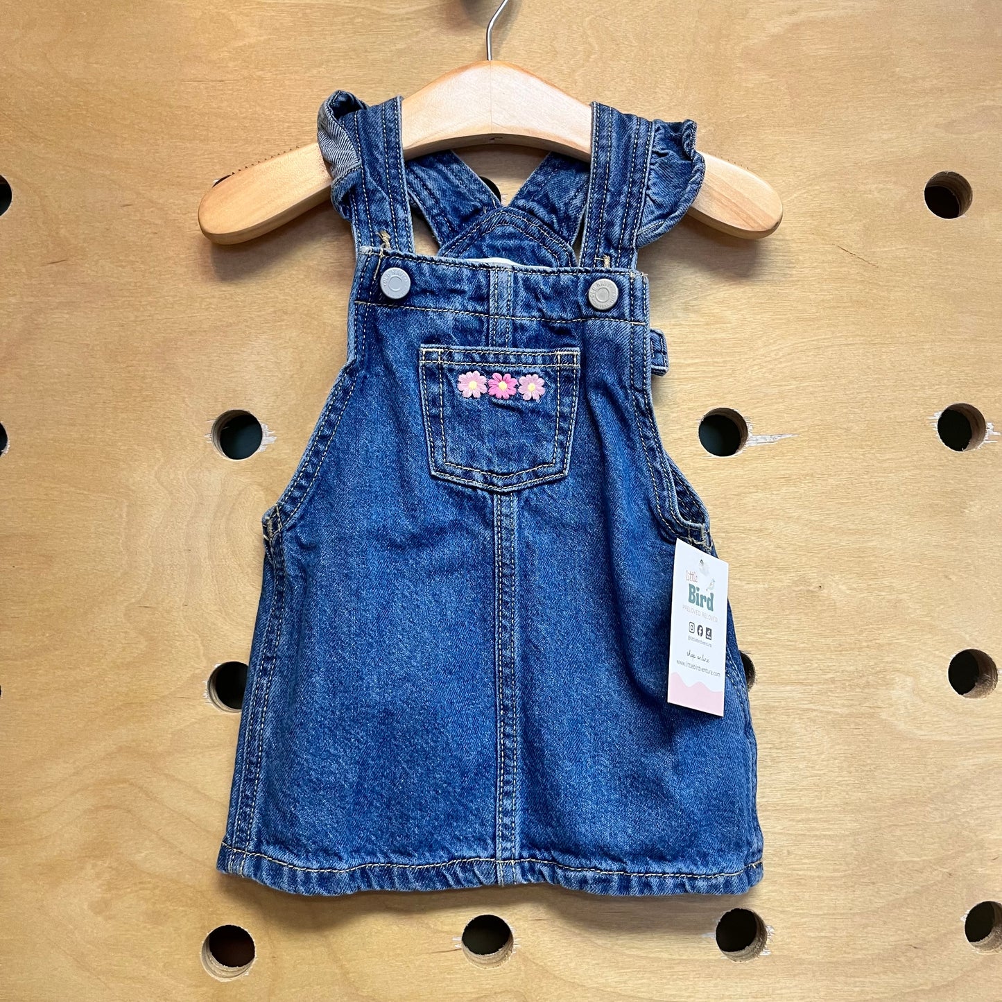 Embroider Flower Denim Jumper
