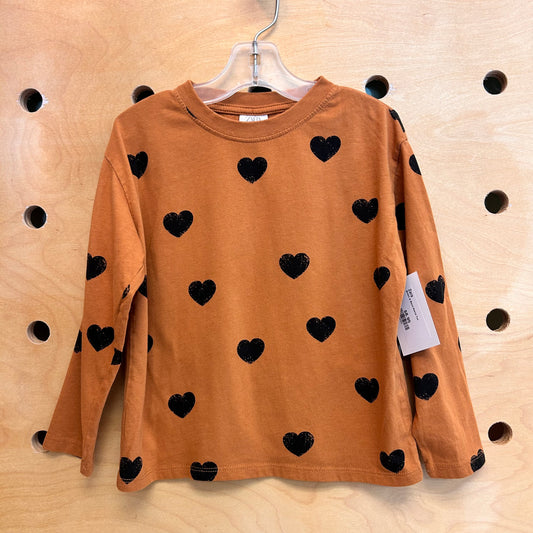 Brown & Black Hearts Tee