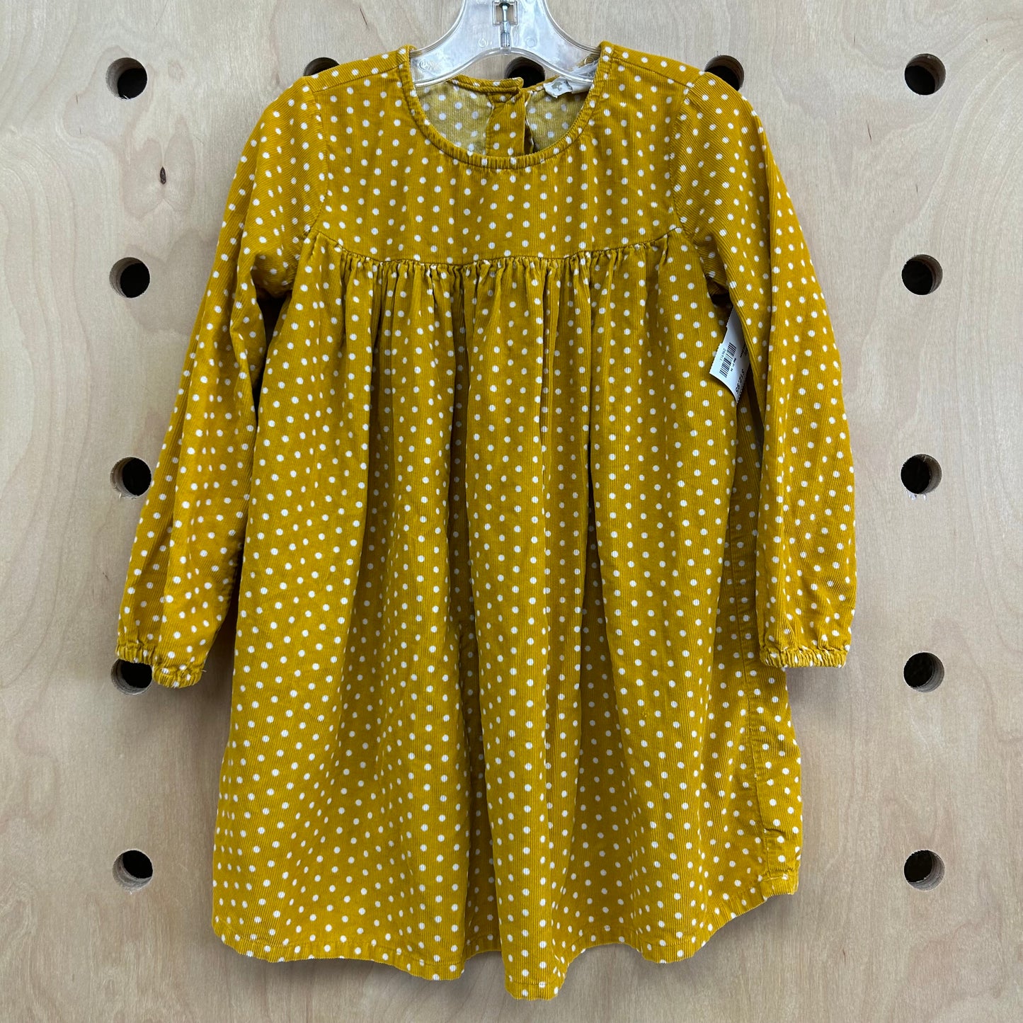 Yellow Polka Dot Cord Dress