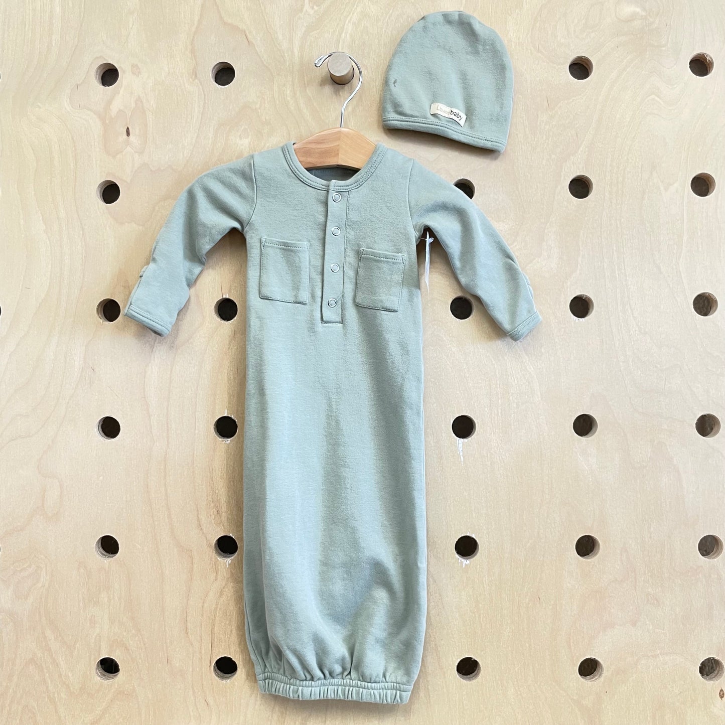 Green Organic Sleep Sack & Hat