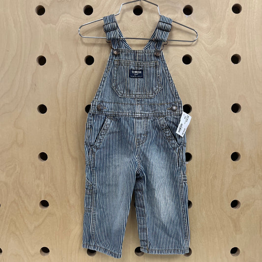 Denim Striped Overalls