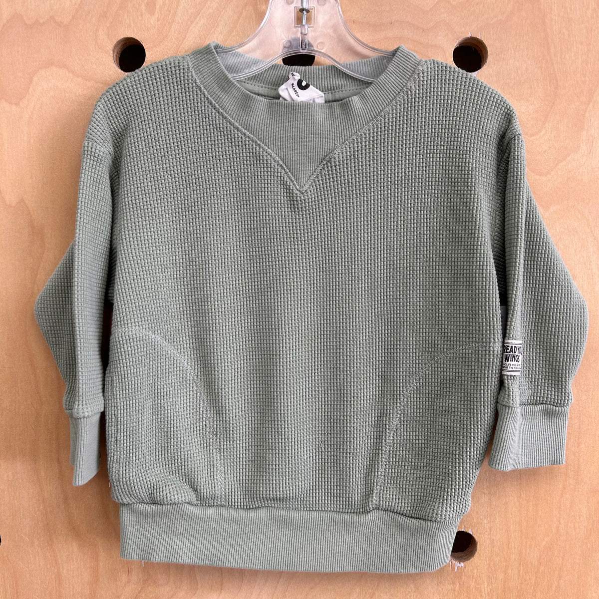 Seafoam Waffle Pullover