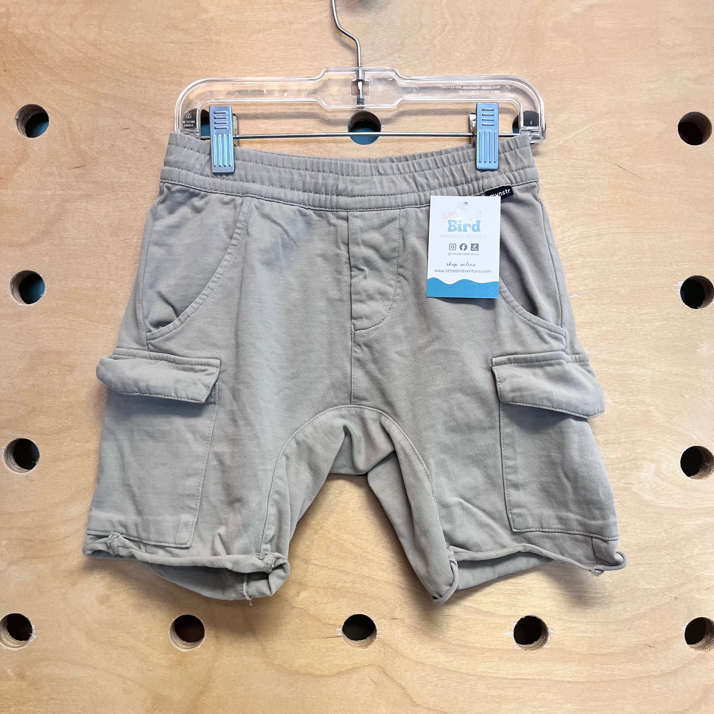 Tan Pull On Cargo Shorts