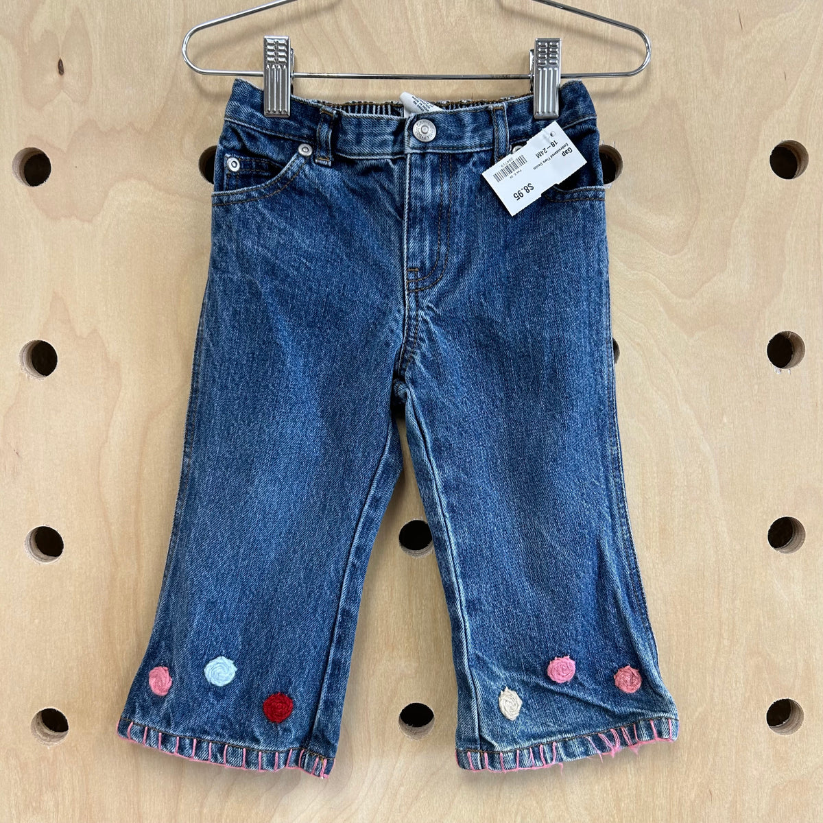 Embroidered Flare Denim