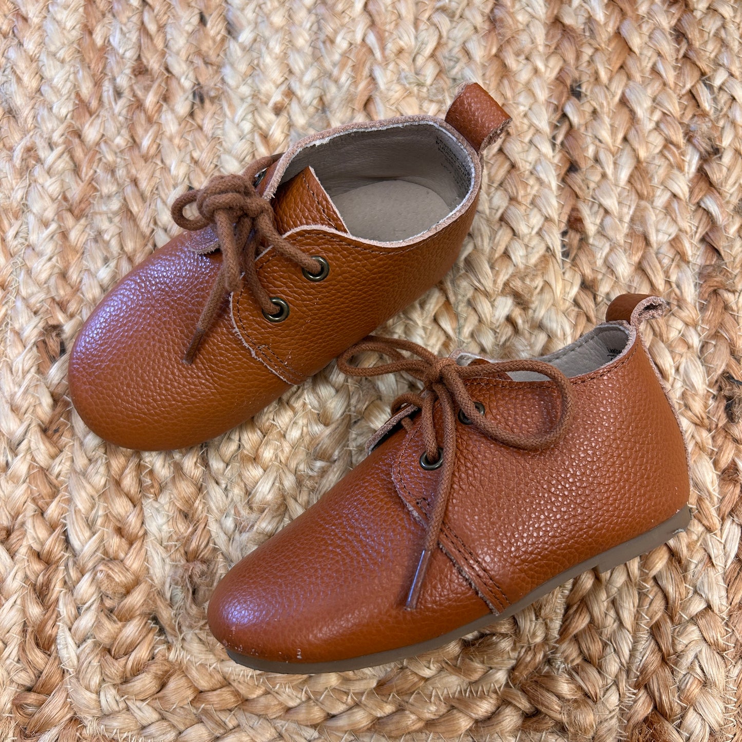 Brown Leather Laced Oxford Shoes