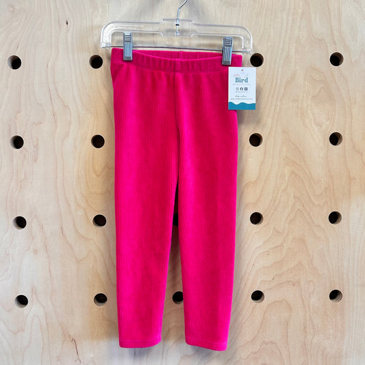 Hot Pink Velour Ribbed Leggings