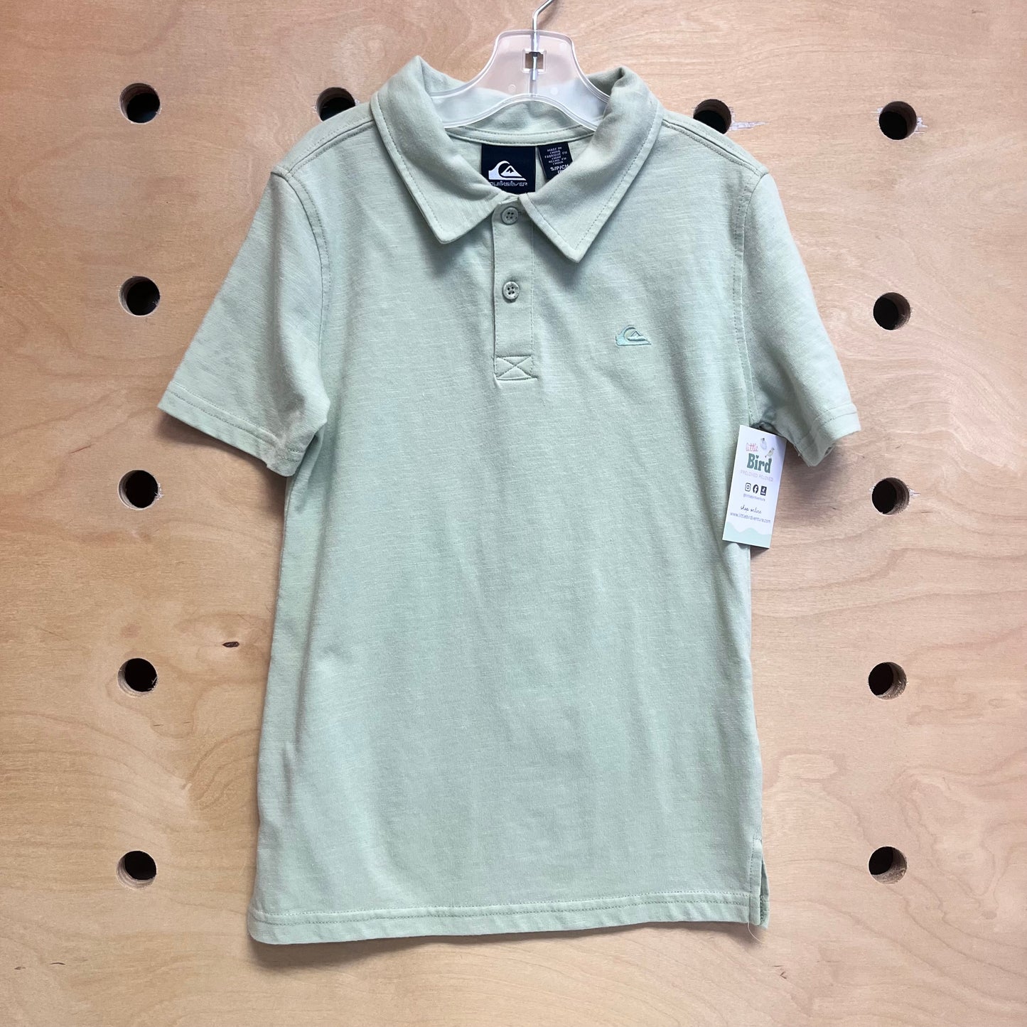 Green Embroider Logo Collar Tee