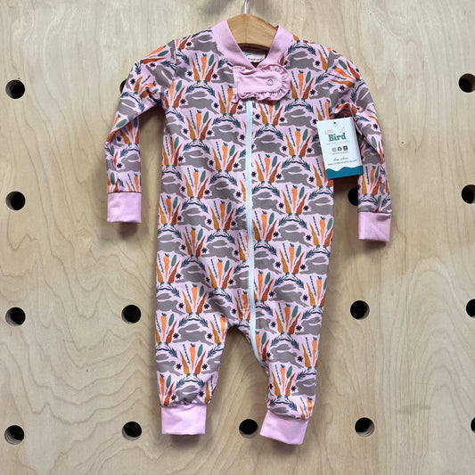 Pink Bunny & Carrots Zippy