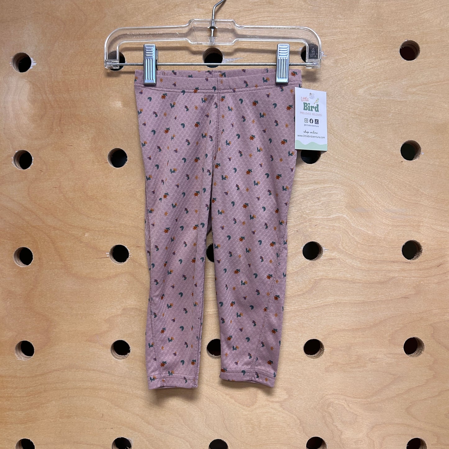 Purple Floral Capiline Leggings