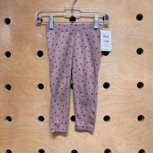 Purple Floral Capiline Leggings