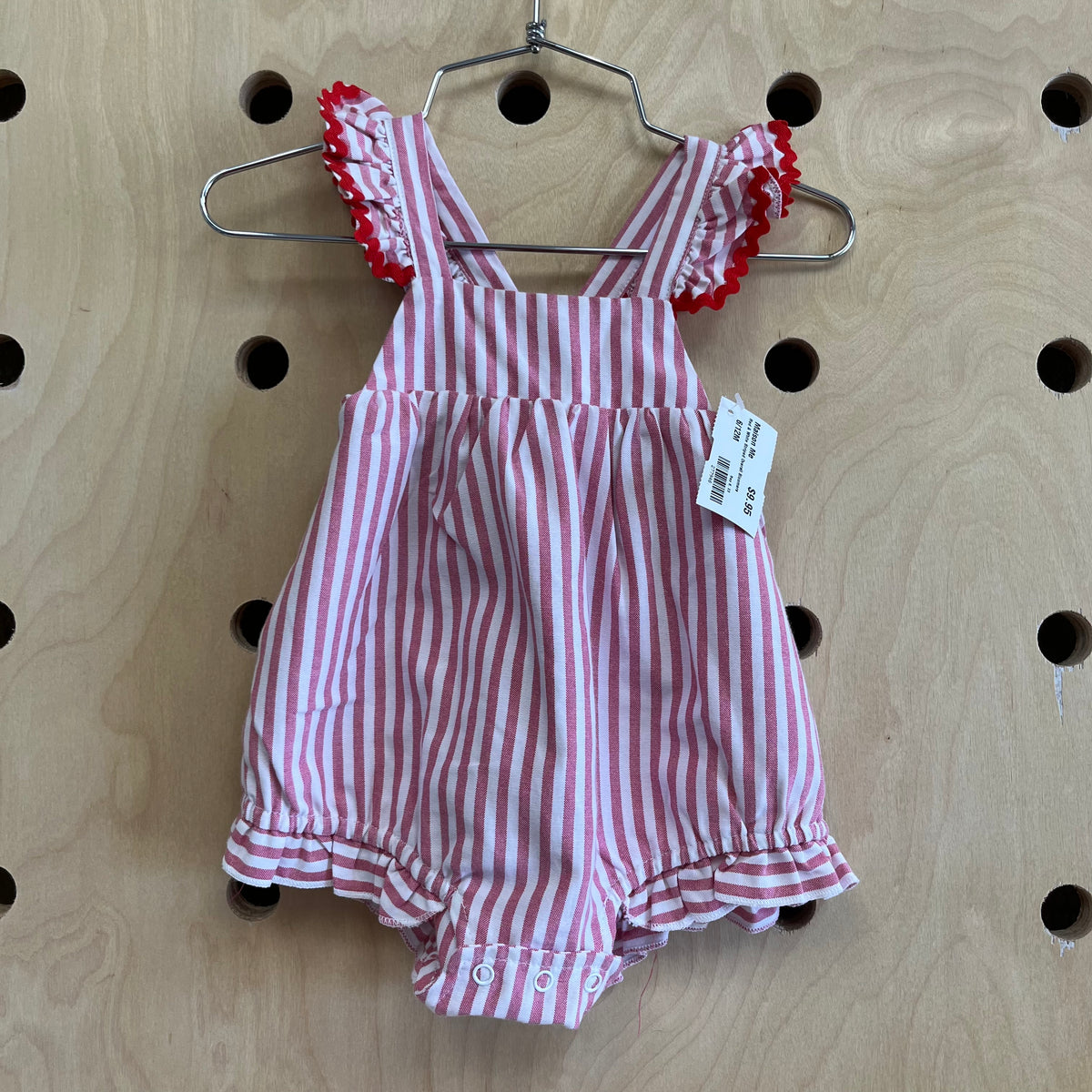 Red & White Striped Overall Bloomers