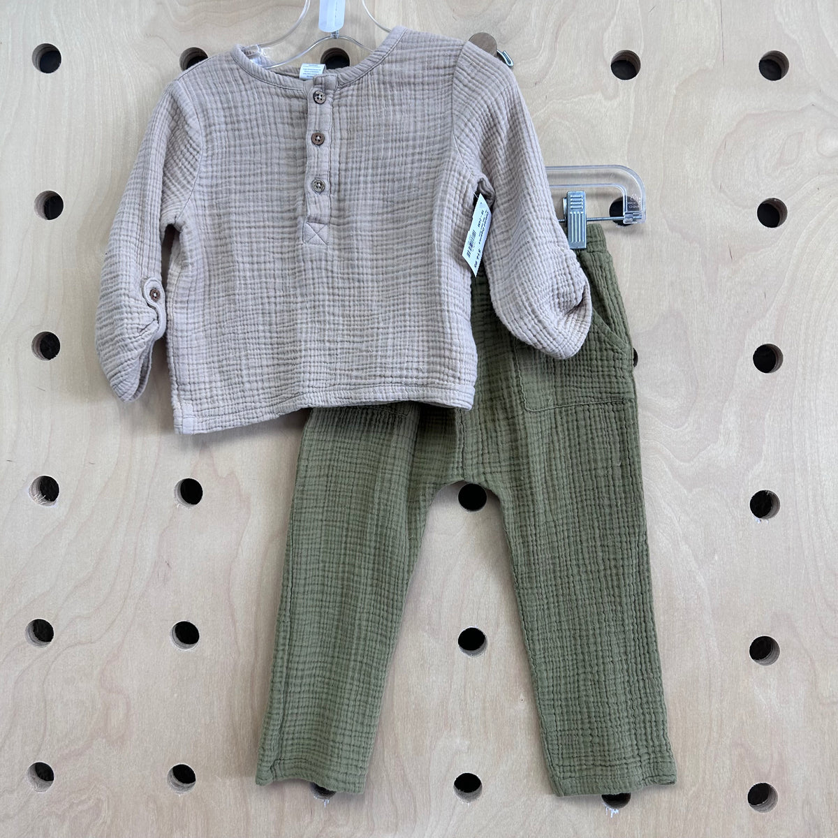 Tan + Olive Gauze Outfit