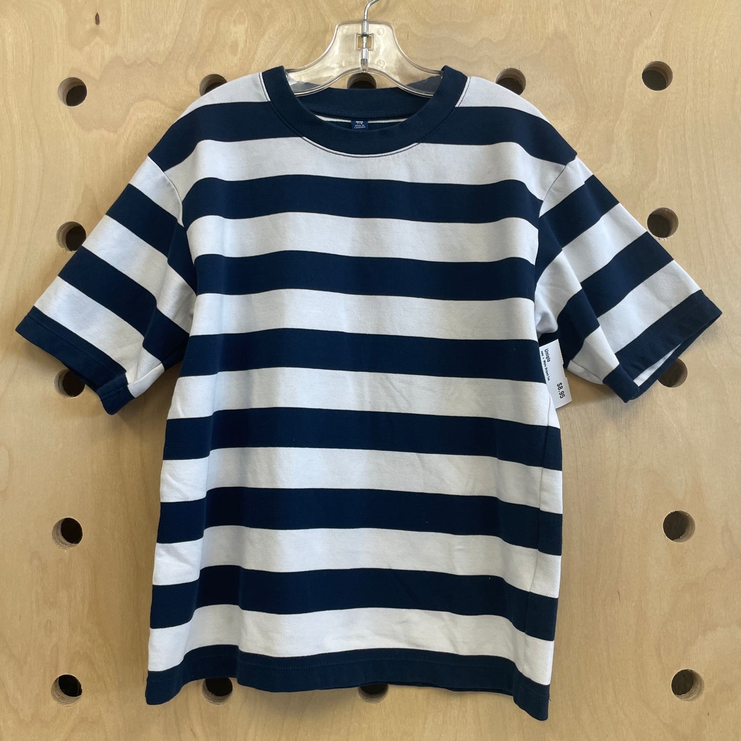 navy + White Striped Tee