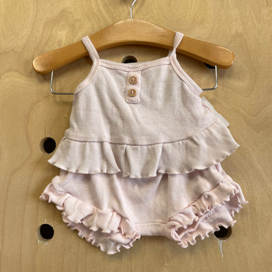 Light Pink Ribbed Outfit