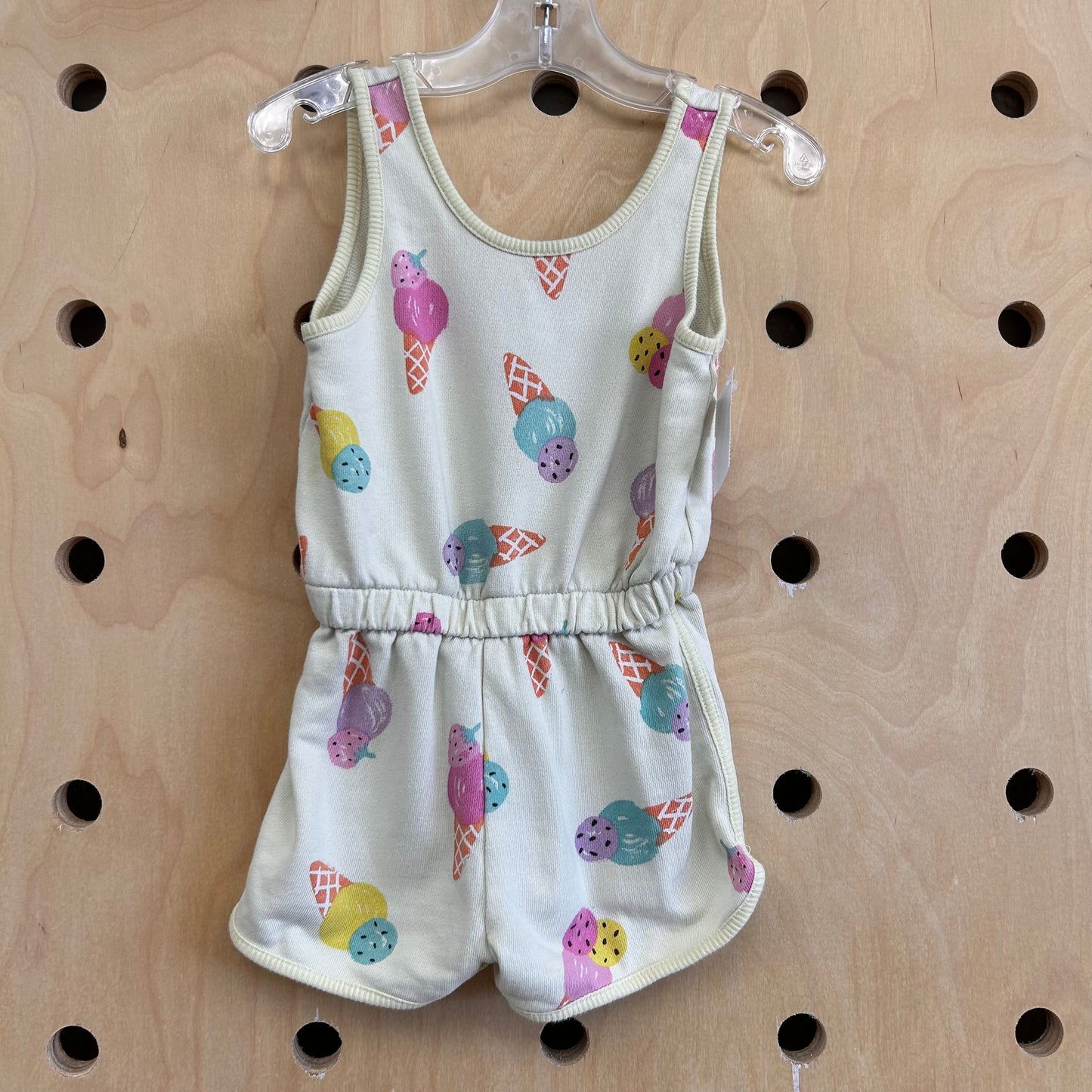Yellow Ice Cream Cones Romper