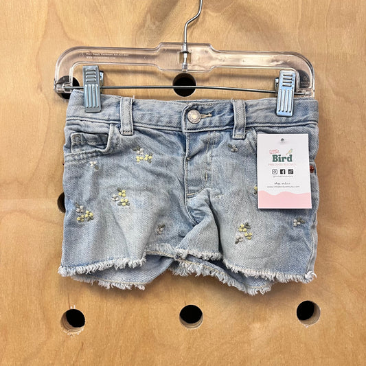Floral Denim Shorts