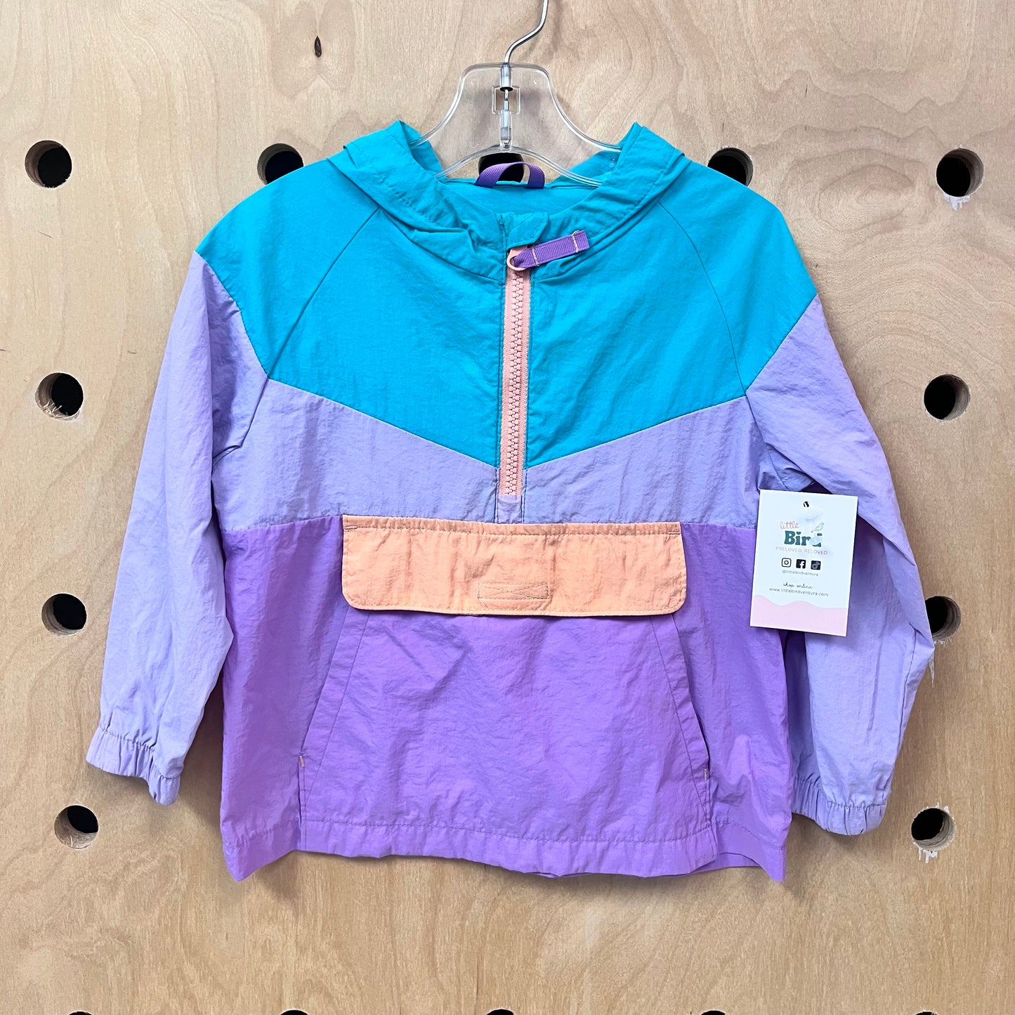 Purple & Blue Colorblock Windbreaker
