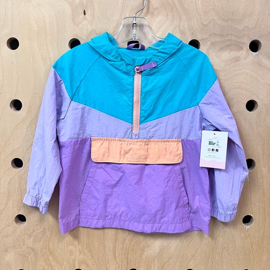 Purple & Blue Colorblock Windbreaker