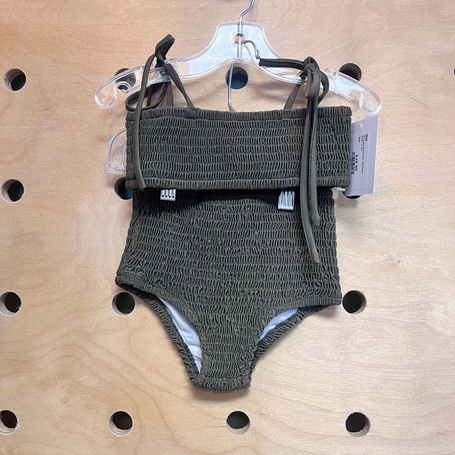 Smocked Green 2pc. Swimsuit