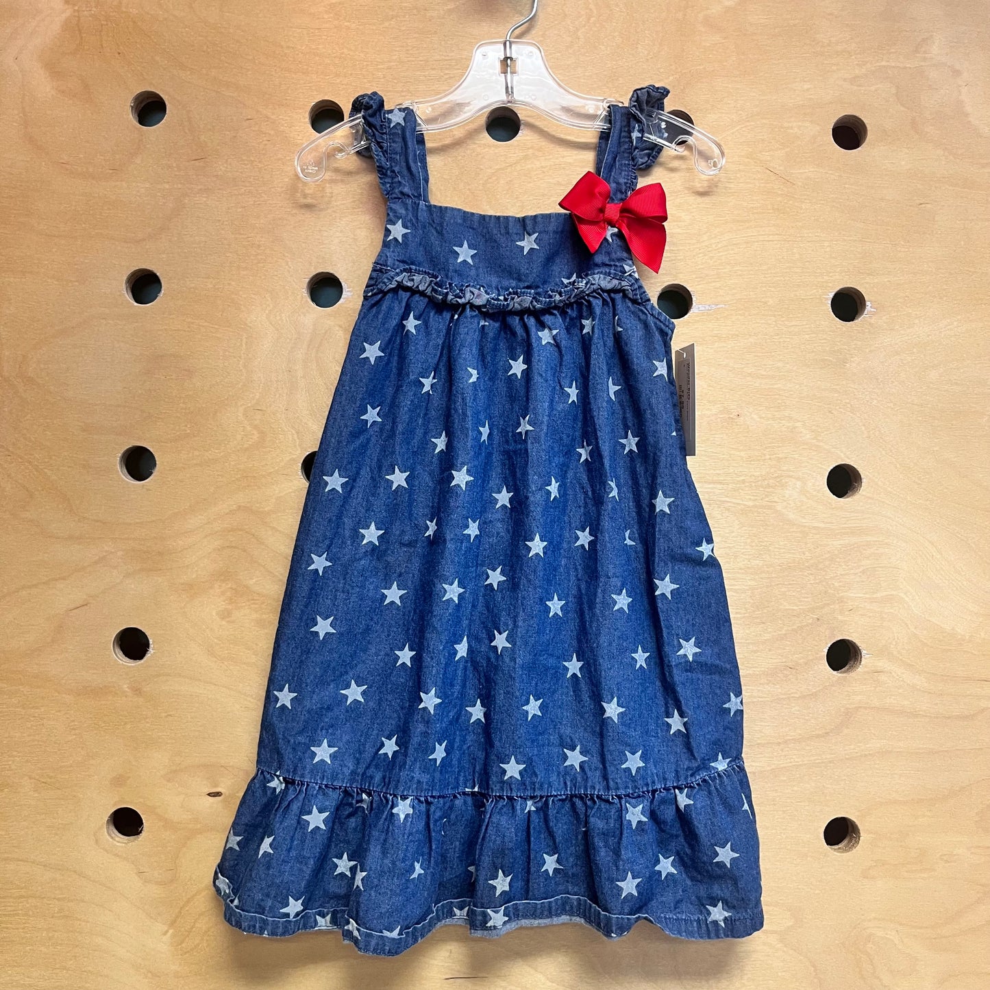 Blue Stars/Red Bow Tank Dress