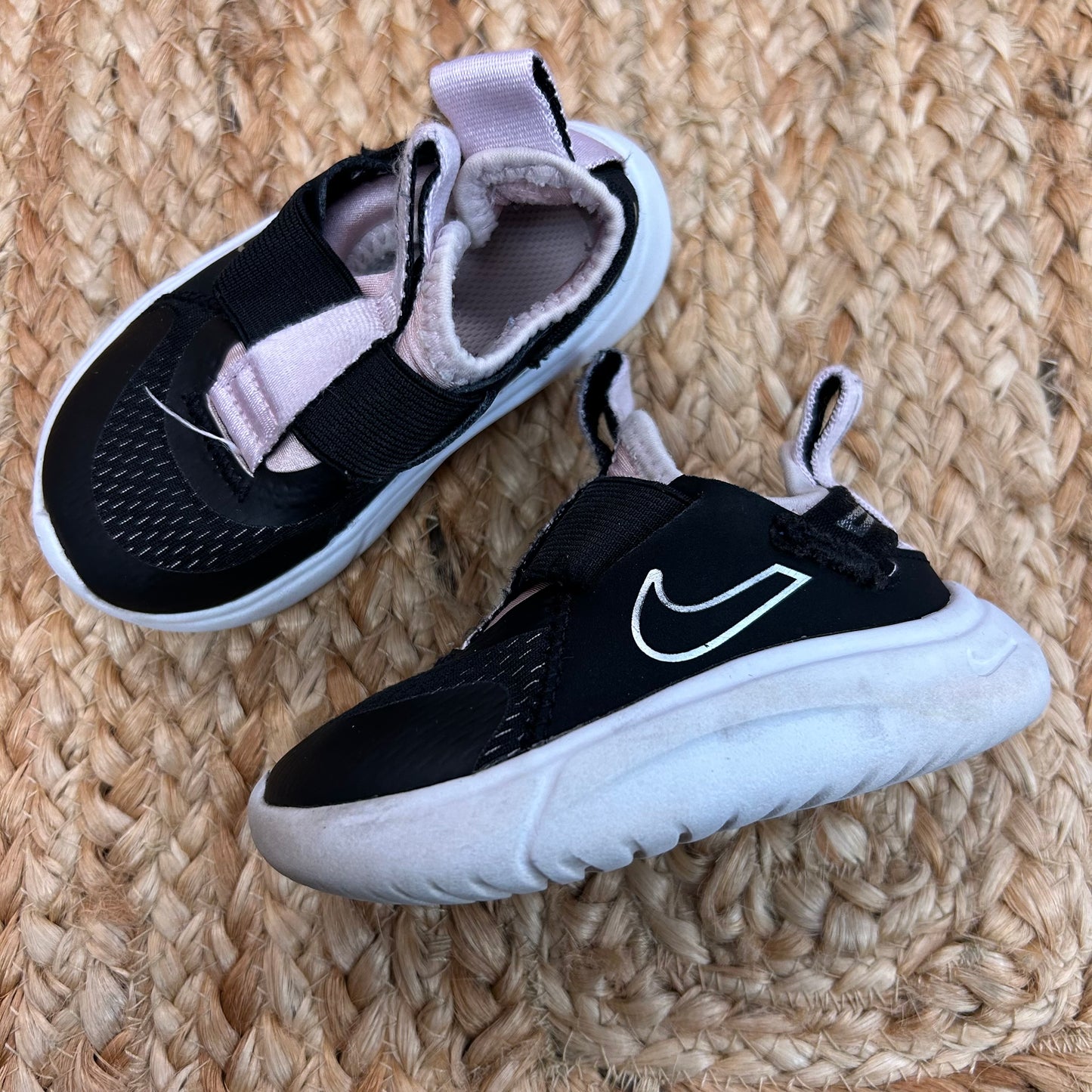 Black & Pink Slip Ons