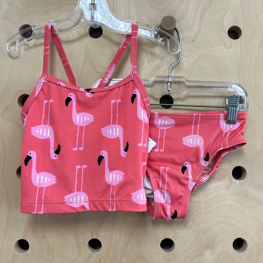 Coral & Pink Flamingo 2pc. Swimsuit