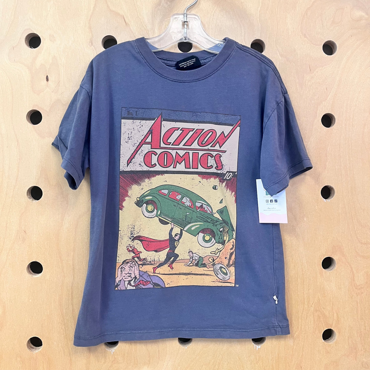 Grey Action Comics Superman Tee