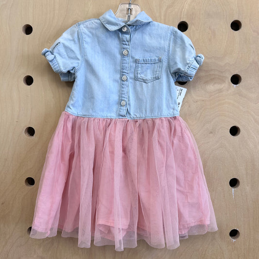 Denim & Pink Tulle Dress