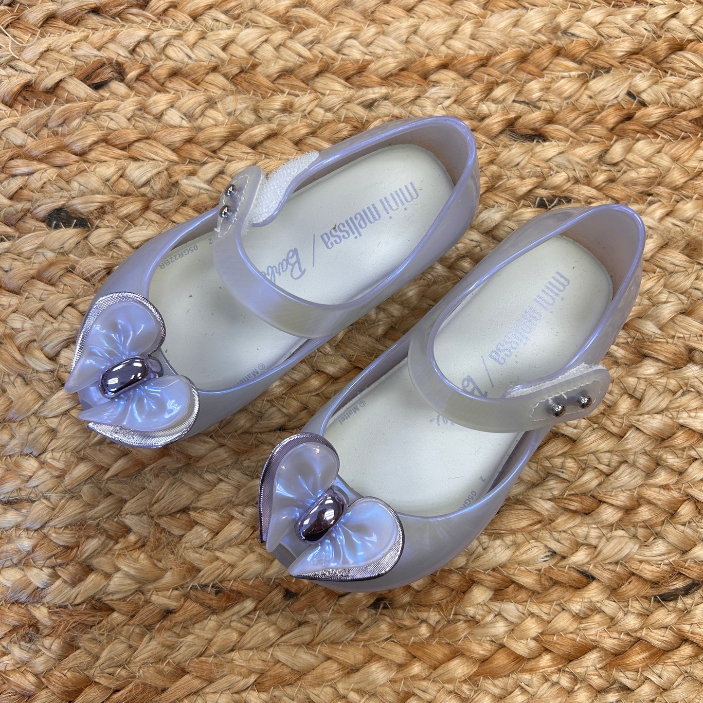 Pearl Jelly Bow Mary Jane Flats