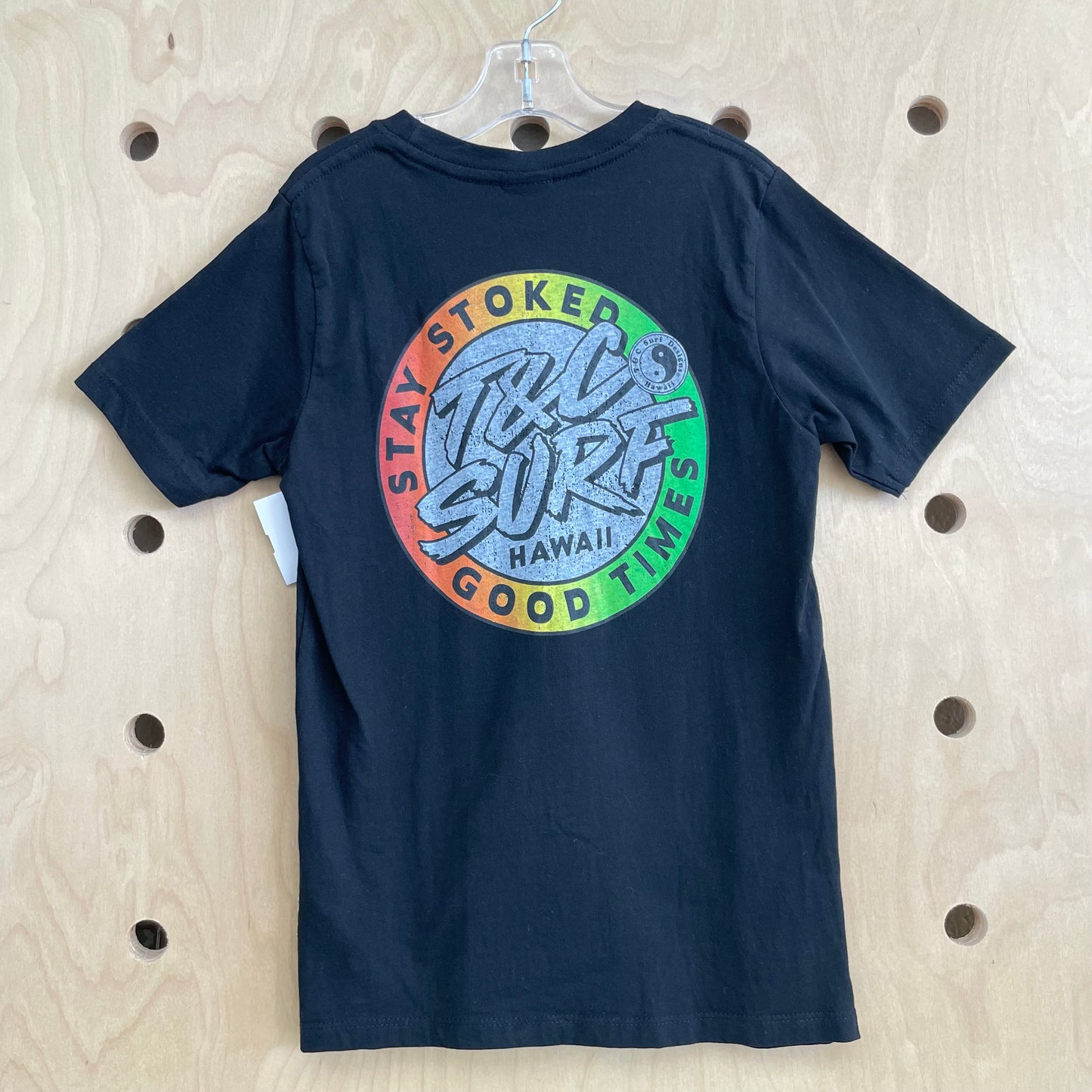 Black Stay Stoked Surf Tee