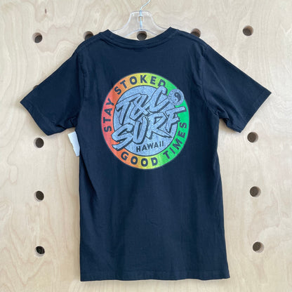 Black Stay Stoked Surf Tee