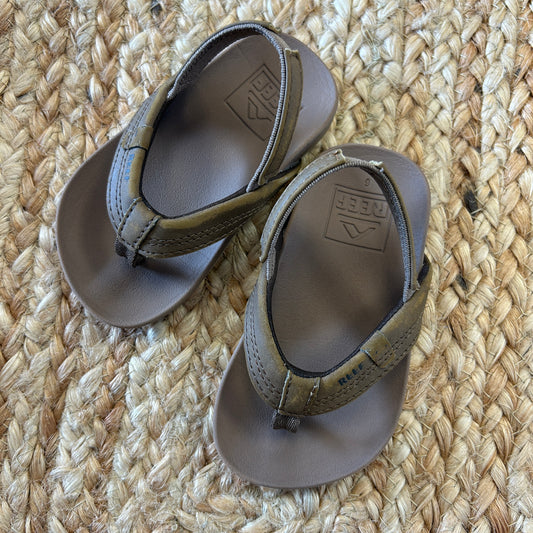 Brown Ankle Strap Flip Flops