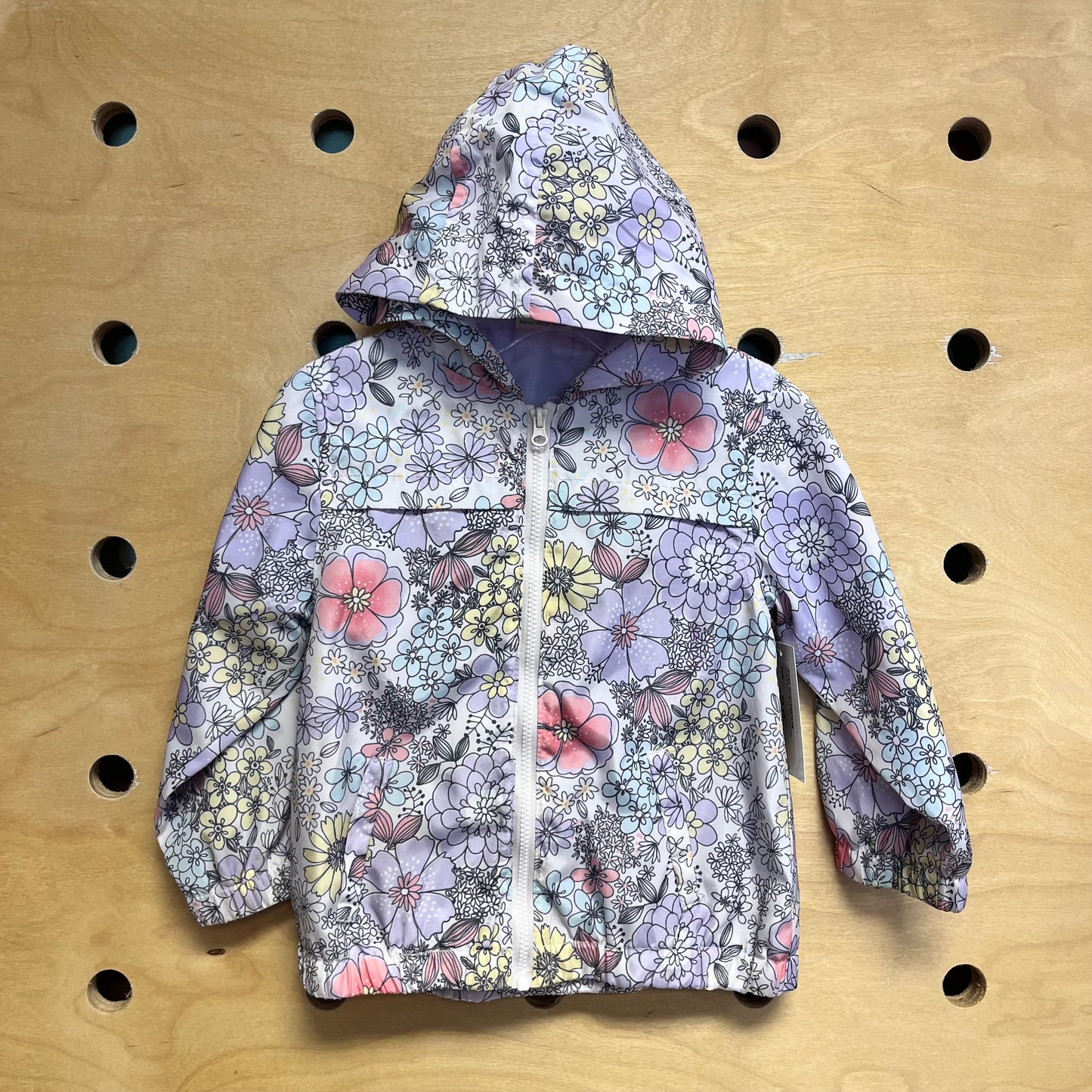 Purple/Pink Floral Windbreaker