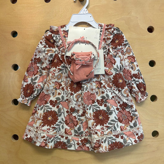 3Pc Cord Mushrooms/Flowers Outfit