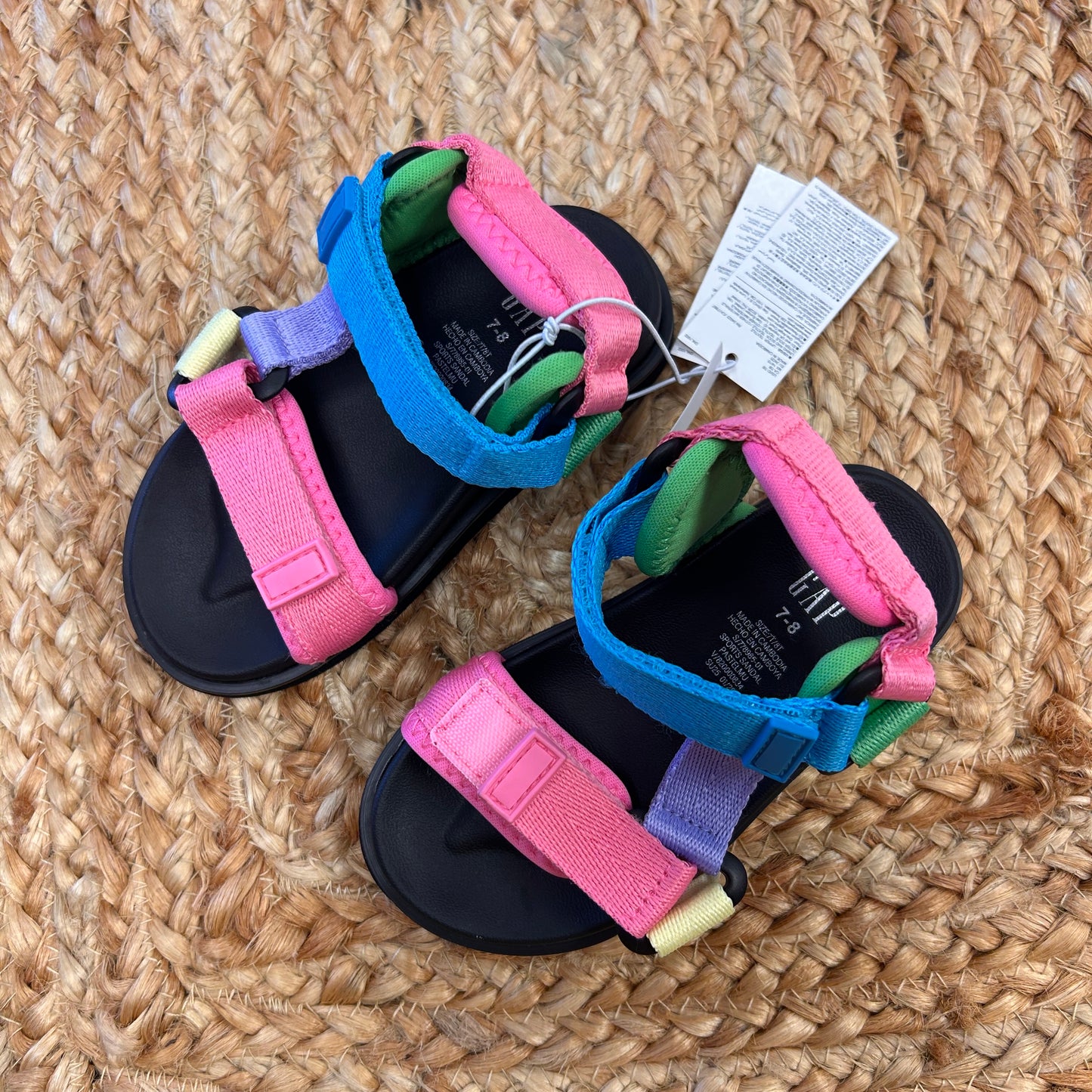 Color Block Velcro Sandals