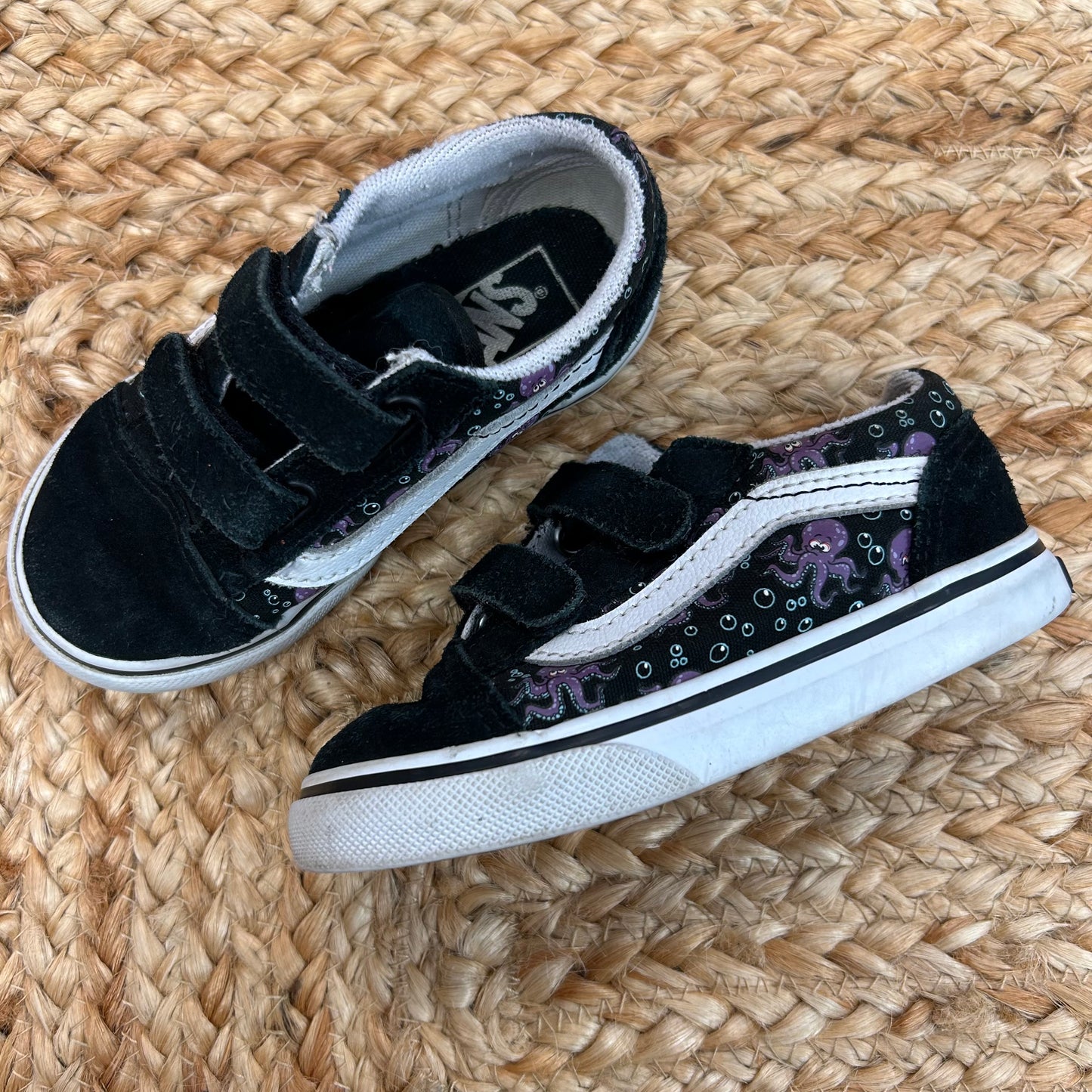 Black Octopus Velcro Sneakers