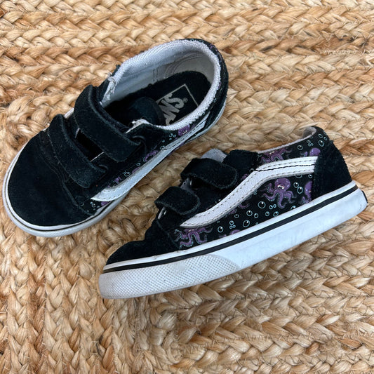 Black Octopus Velcro Sneakers